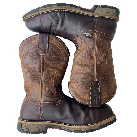 Irish Setter Cowboy Boots Mens 9.5 Marshall Leather Waterproof Steel Toe Brown main image 14